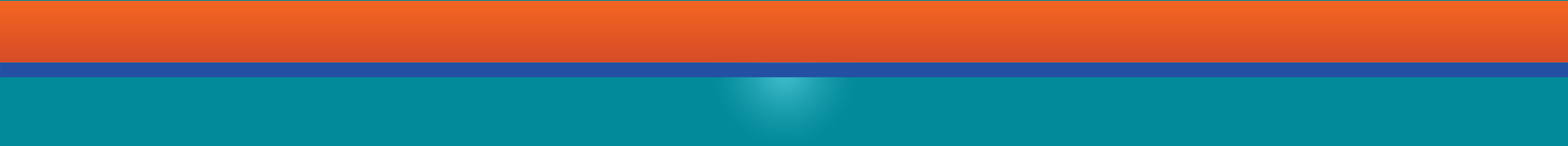 turquoise and orange footer border