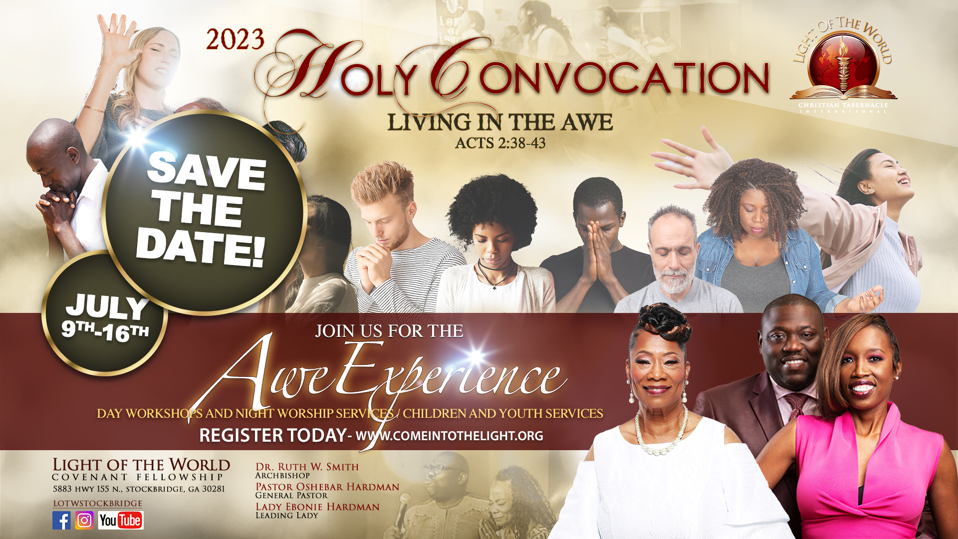 2023 Holy Convocation save the date flyer