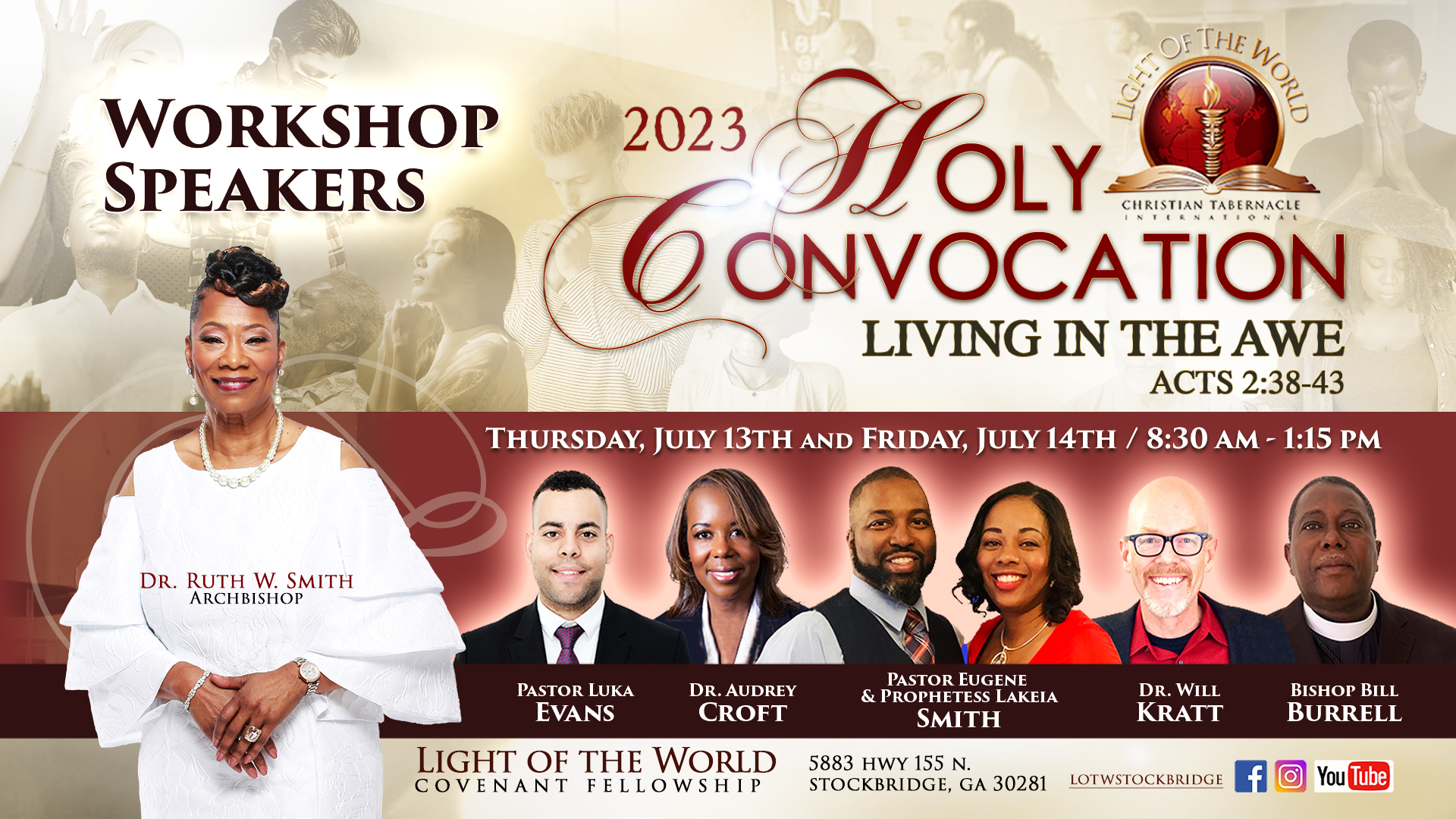 2023 Holy Convocation Thursday and Friday Workshop Speakers