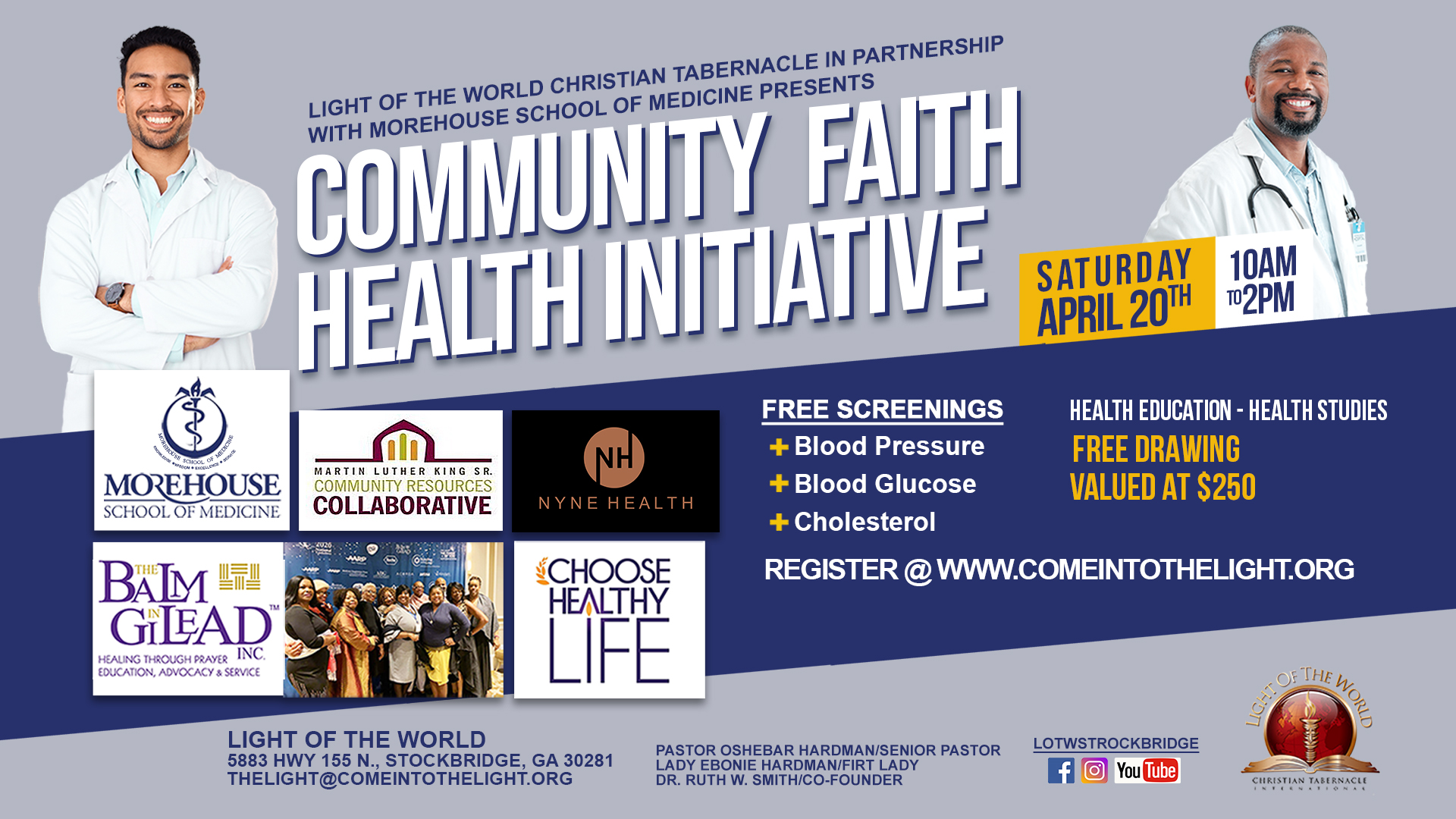 Health, faith, community, doctor