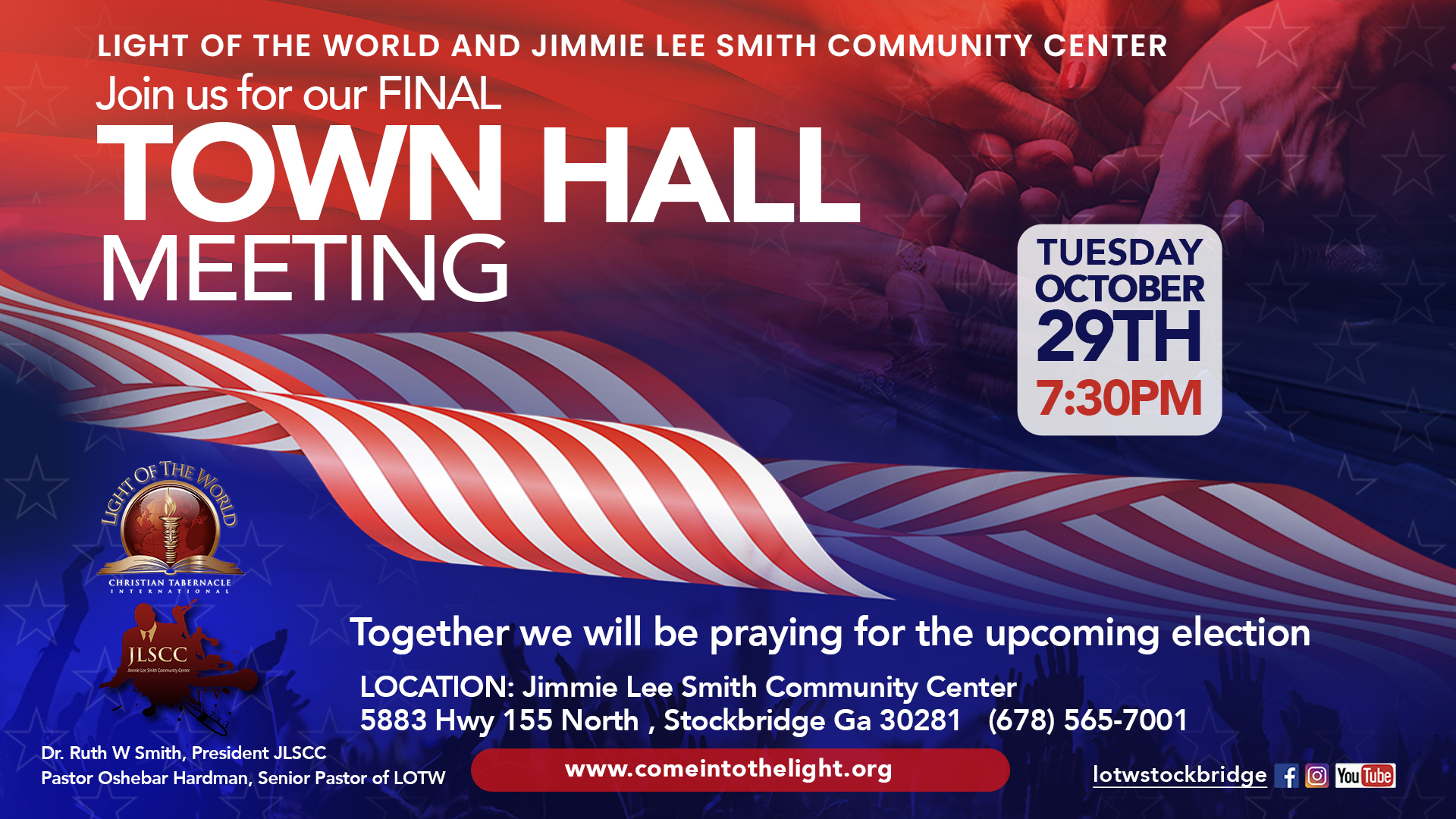 town hall meeting october pray