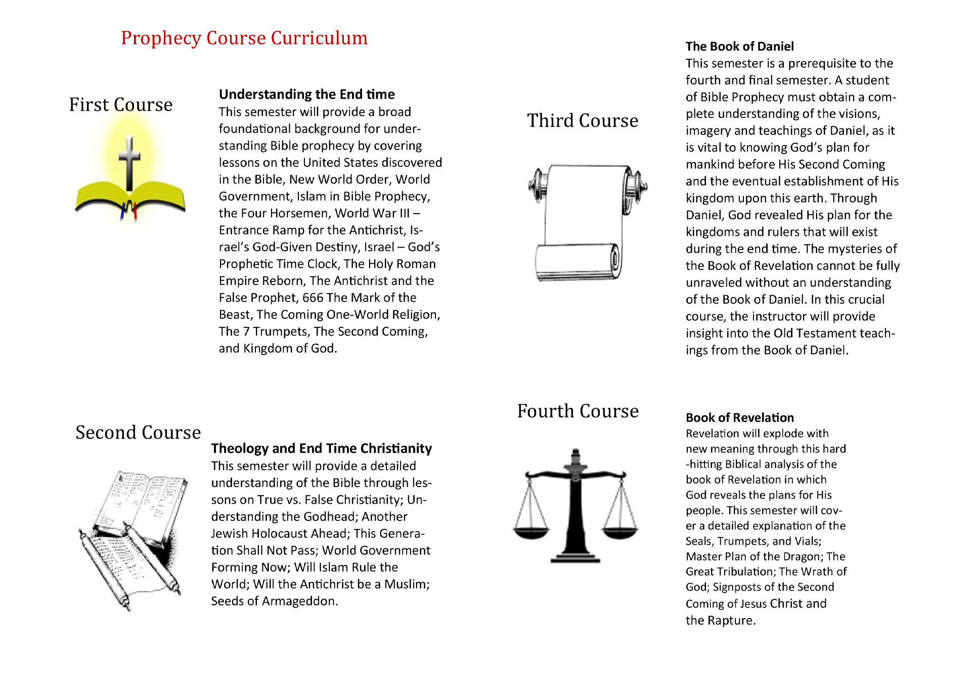 prophecy course curriculum