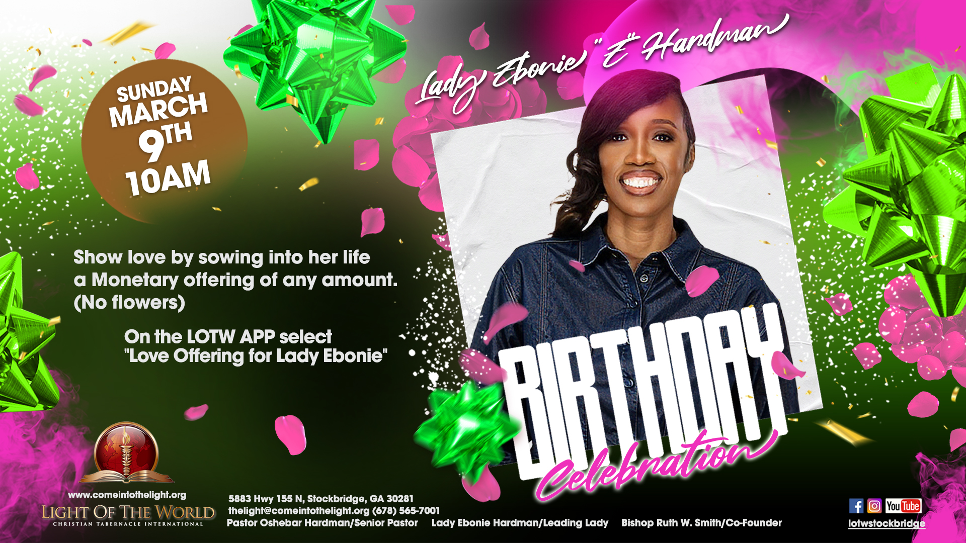 leading lady ebonie e hardman birthday celebration