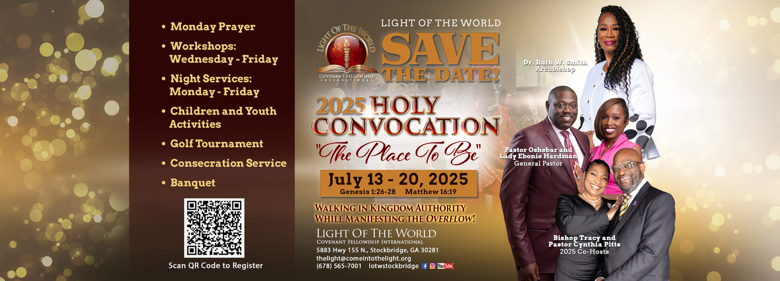 2025 Holy Convocation Save the Date flyer