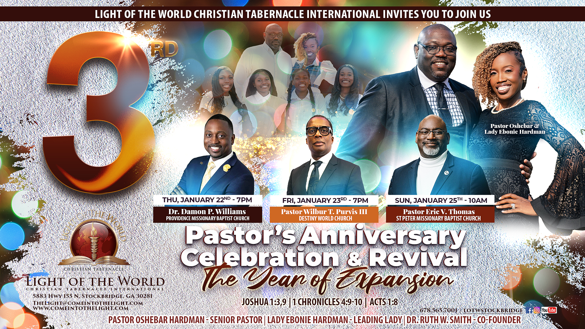 3rd Pastors Anniversary Celebration and Revival flyer