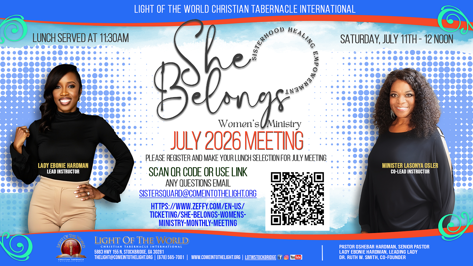 She Belongs July Flyer
