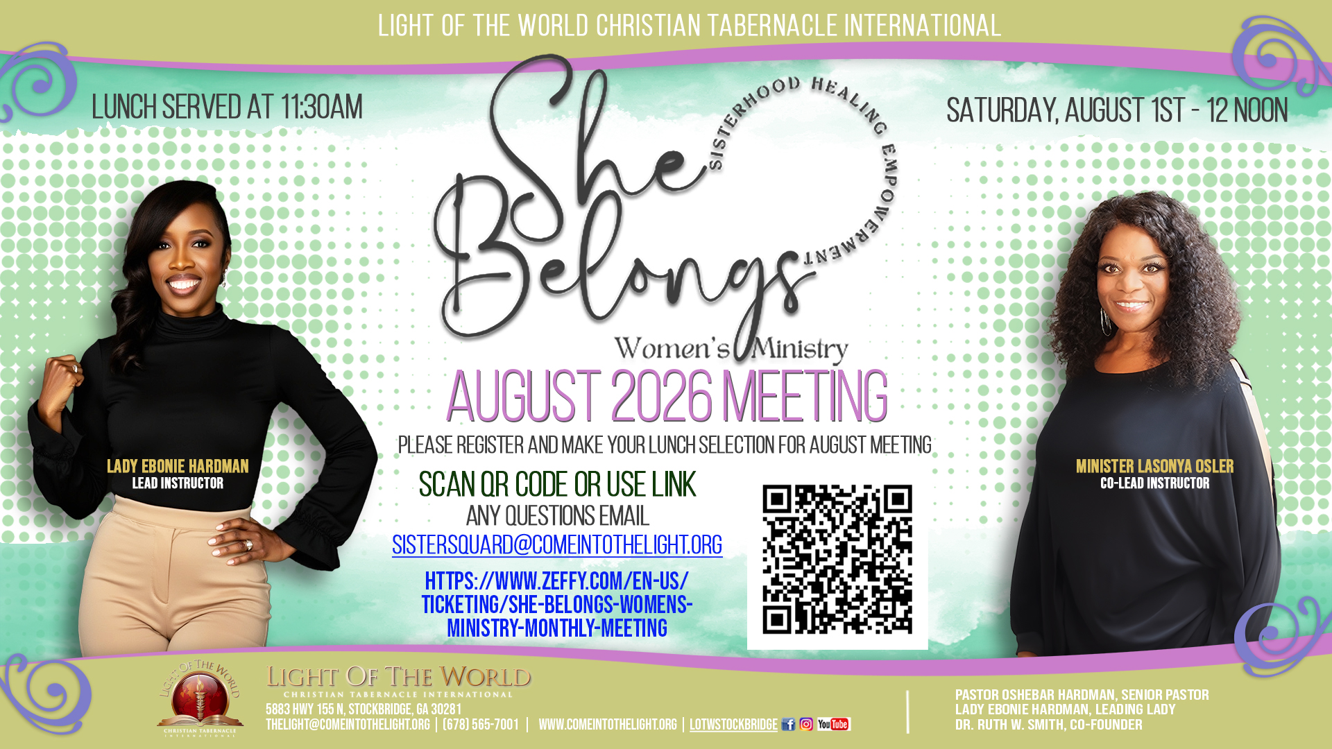 she belongs August 1st, 2026 at 11:30 am flyer